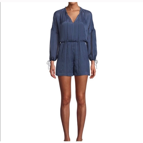 NWT ALICE + OLIVIA MINI STRIPE SAPPHIRE ROMPER - Picture 2 of 5